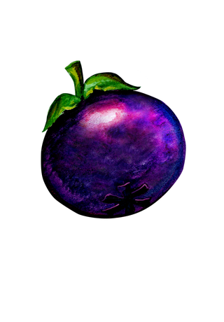 水果水彩画水果免扣素材橙子