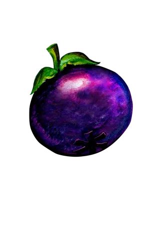 水果水彩画水果免扣素材橙子