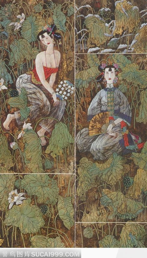 荷塘情思、四季之一图