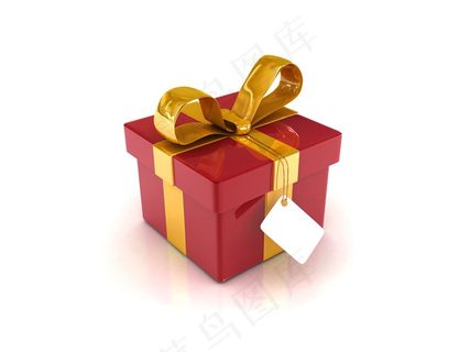 红色礼物盒特写高清图片