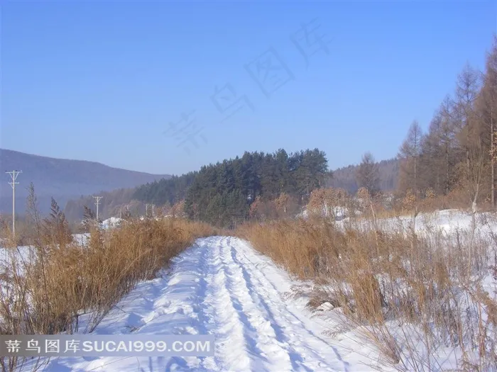 高清乡村路上摄影