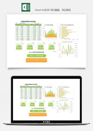 财务日报表指标收支出营收分析表excel表格模板素材
