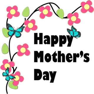 母亲节标题素材卡通