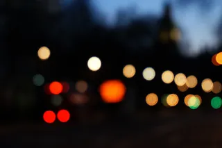 城市灯光散景光斑叠加合成背景素材