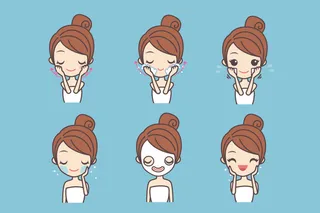 化妆品素材卡通版美容女孩