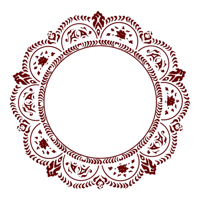 圆形花边线条简笔