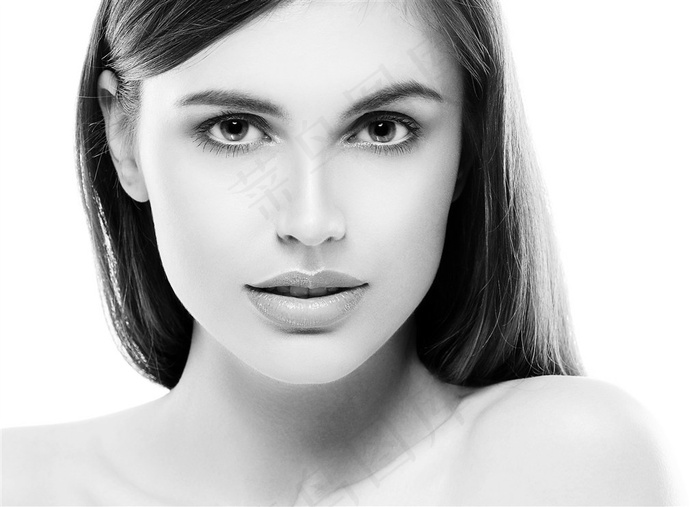 性感美女面部特写图片