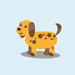 矢量卡通斑点狗