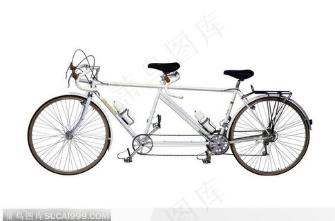白色双人单车
