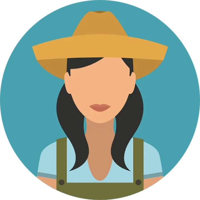 女孩卡通现代农业