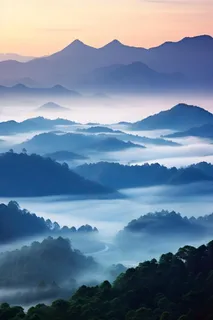 山脉树林高空摄影 山脉树林高空摄影
