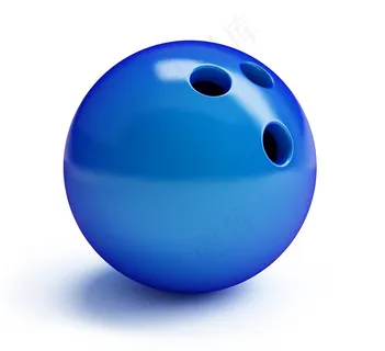 蓝色保龄球特写高清图片