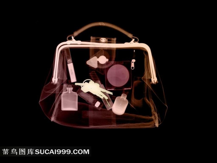X光女士包包透视图素材