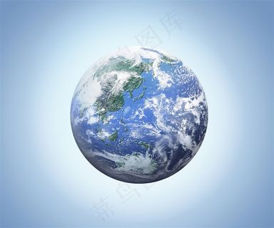 纯净蓝色地球摄影图