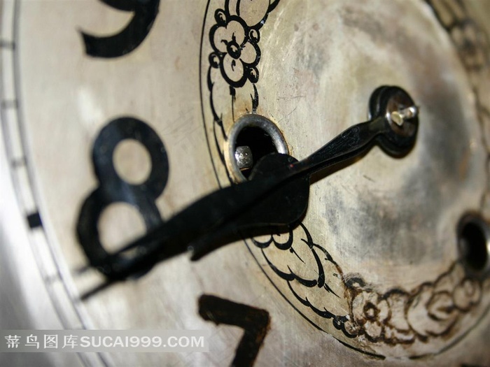 黑色指针钟表素材图片