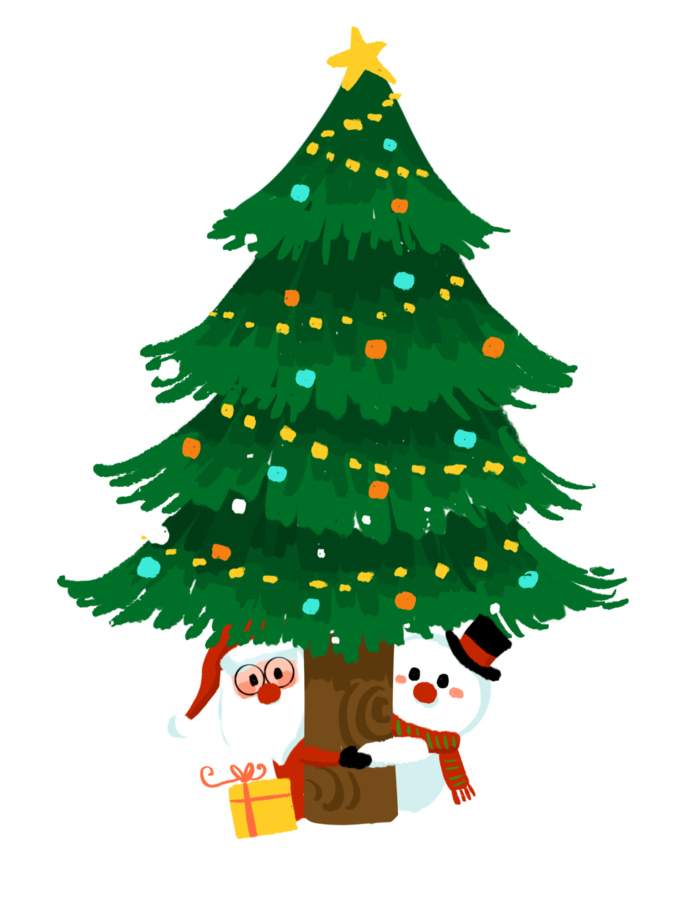 圣诞节平安夜圣诞树免扣素材圣诞元素