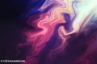 彩色水墨曲线渐变背景