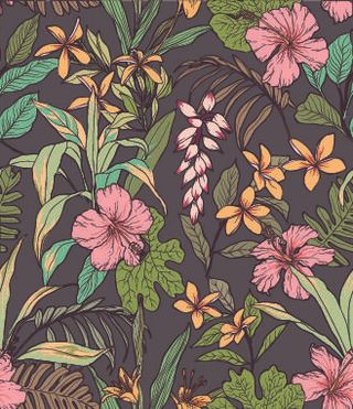 花卉唯美手绘花朵面料纹理手机壳布料面料印花服装矢量图案素材