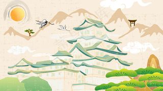 古风建筑插画