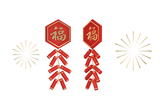 红色烟花爆竹免扣素材