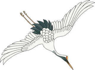 中国风古典中式国潮风手绘飞鹤图案仙鹤装饰素材PNG免抠插画元素