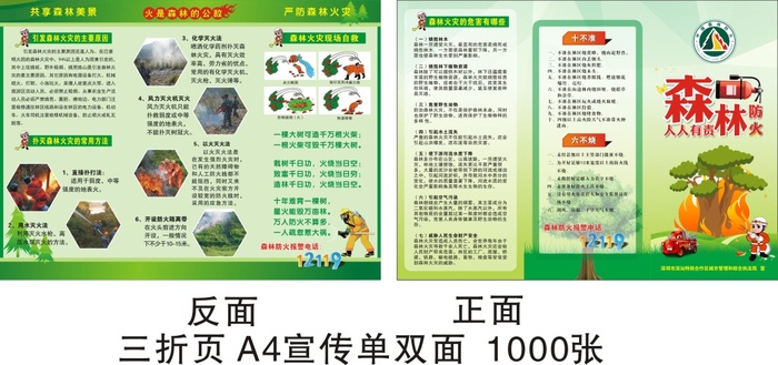 城市管理和综合执法局  三折页 A4宣传单双面   1000张cdr矢量模版下载