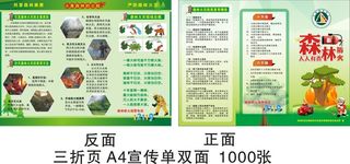 城市管理和综合执法局  三折页 A4宣传单双面   1000张