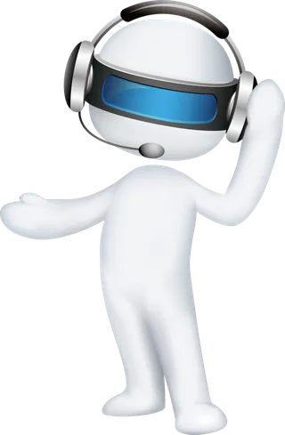 多行业戴眼镜科技感3D小人 免抠