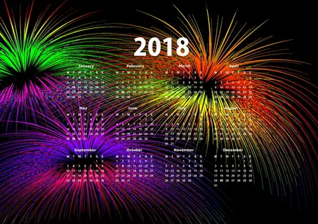 2018全年日历表图片 2018全年日历表图片
