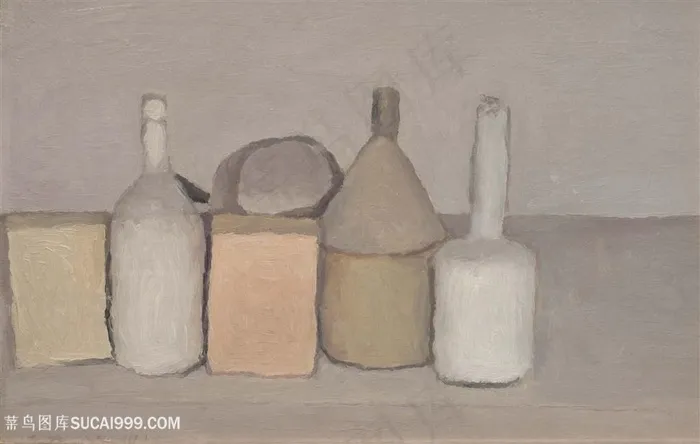 莫兰迪静物陶瓷瓶子艺术挂画