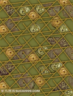 传统绳子青铜龙纹底纹