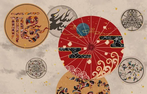 国潮鎏金复古烫金国风孔雀仙鹤装饰画素材PSD 国潮鎏金复古烫金国风孔雀仙鹤装饰画素材PSD