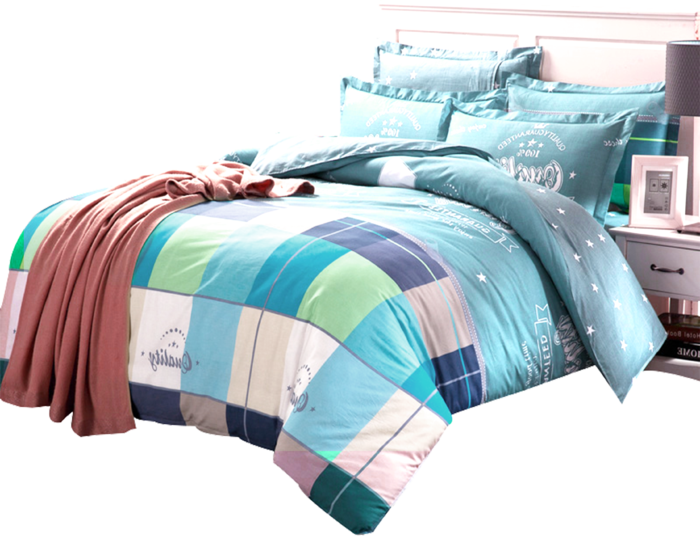 清新床  被单被罩清新风免扣床