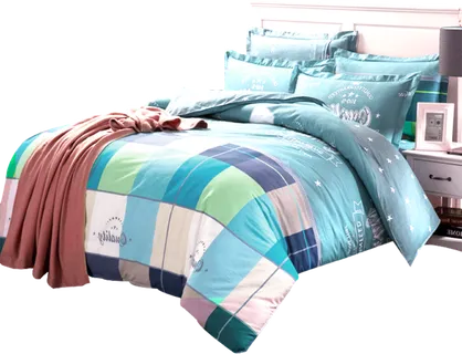 清新床  被单被罩清新风免扣床