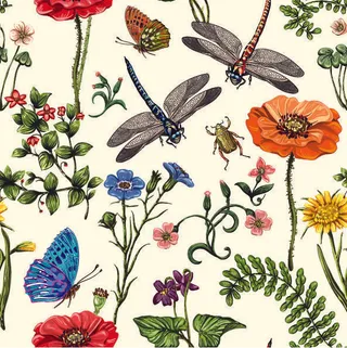 花卉唯美手绘花朵面料纹理手机壳布料面料印花服装矢量图案素材