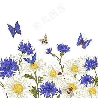 生机盎然的花朵背景高清图