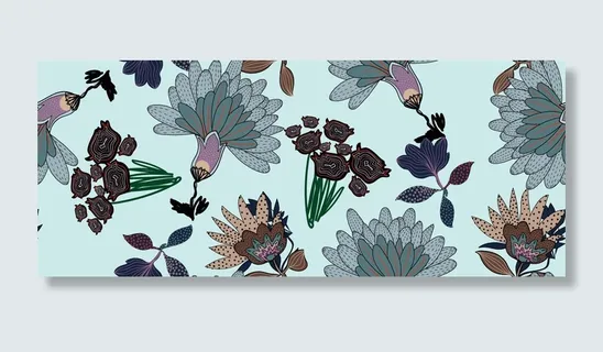 花卉唯美手绘花朵面料纹理手机壳布料面料印花服装矢量图案素材