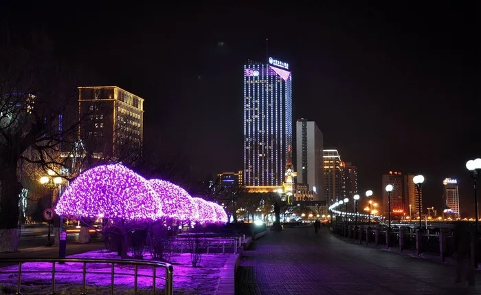 吉林城市夜景摄影图