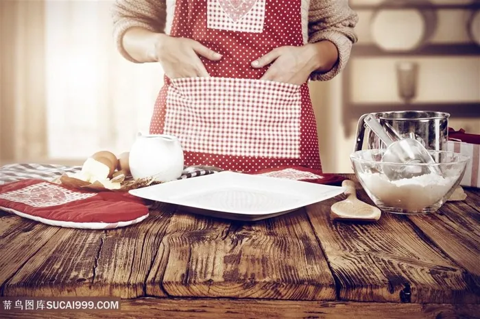 和面的厨师人物特写高清图片