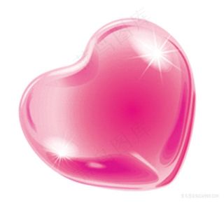 水晶爱心素材