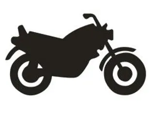 摩托剪影不干胶