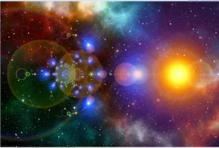 元宇宙世界风景背景墙