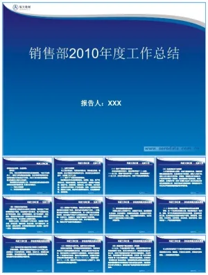 公司销售部年度工作总结汇报PPT预览图