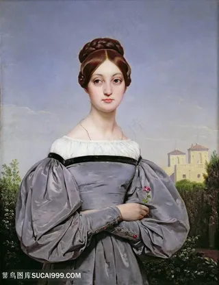 艺术家的女儿油画图片