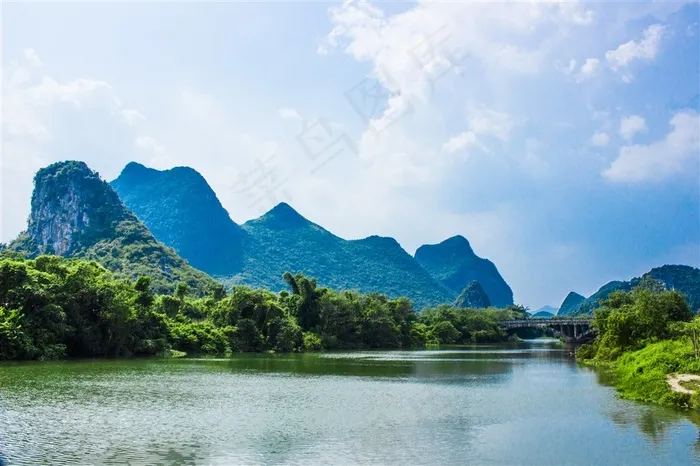美丽的桂林山水美景高清摄影图片