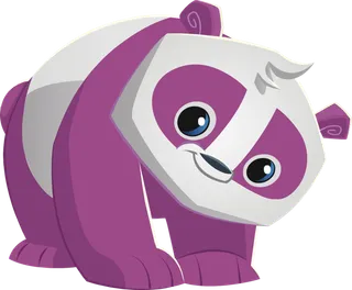 大熊猫素材紫色