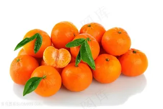 新鲜的桔子高清图片
