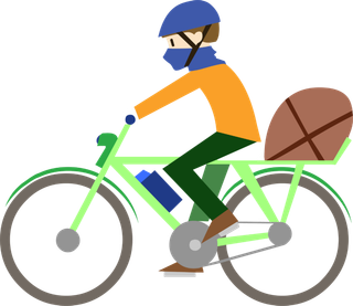 自行车 卡通 男孩