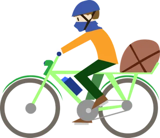 自行车 卡通 男孩