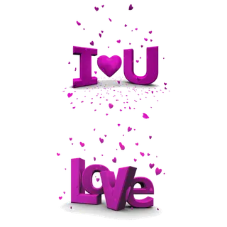 紫色字母情人节